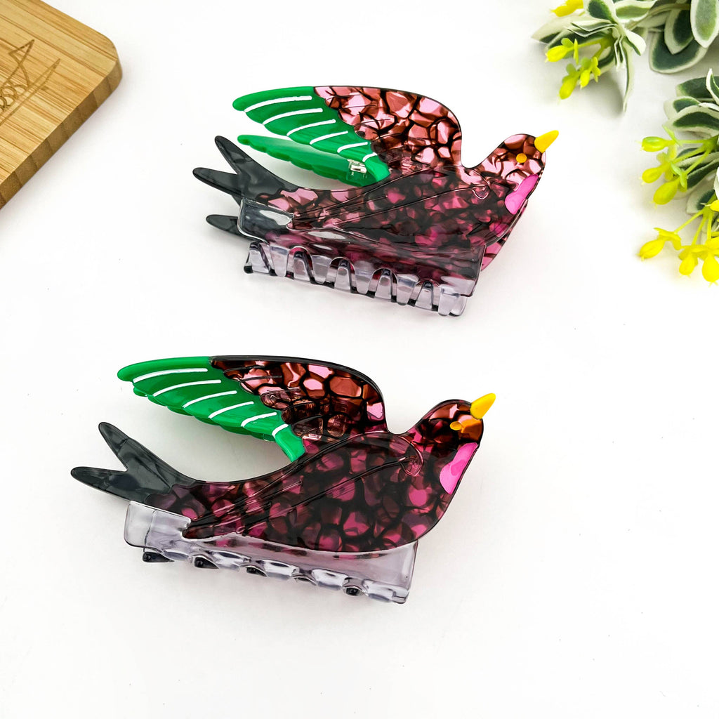 Swallow Hair Claw Clip, Acetate Bird Hair Clip: Swallow
