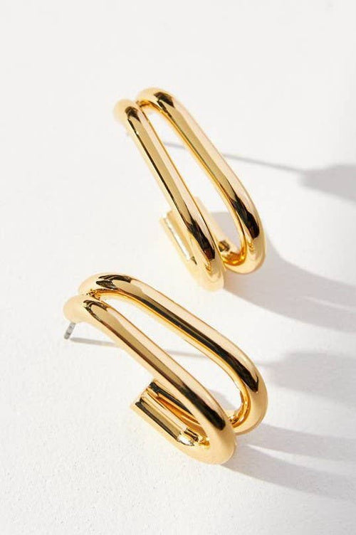 18K STAINLESS STEEL WATERPROOF TARNISH FREE HOOPS