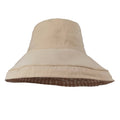 Women's Reversible Checkered Bucket Hat Beige