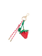 STRAWBERRY BAG CHARM/KEY RING,RED