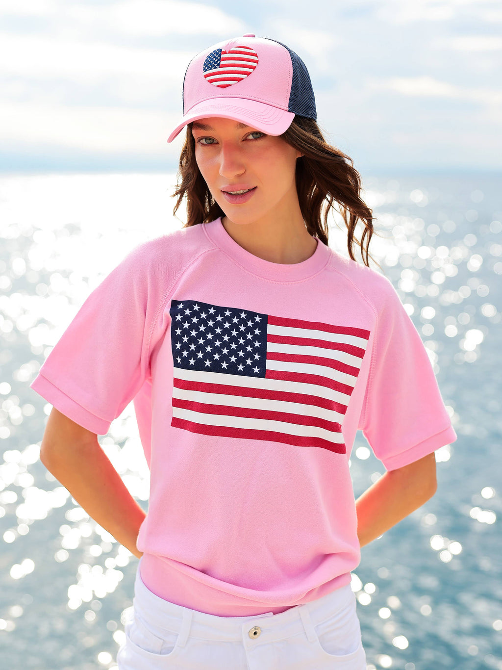 FLAG LIGHTWEIGHT SHORT SLEEVE SWEATSHIRT