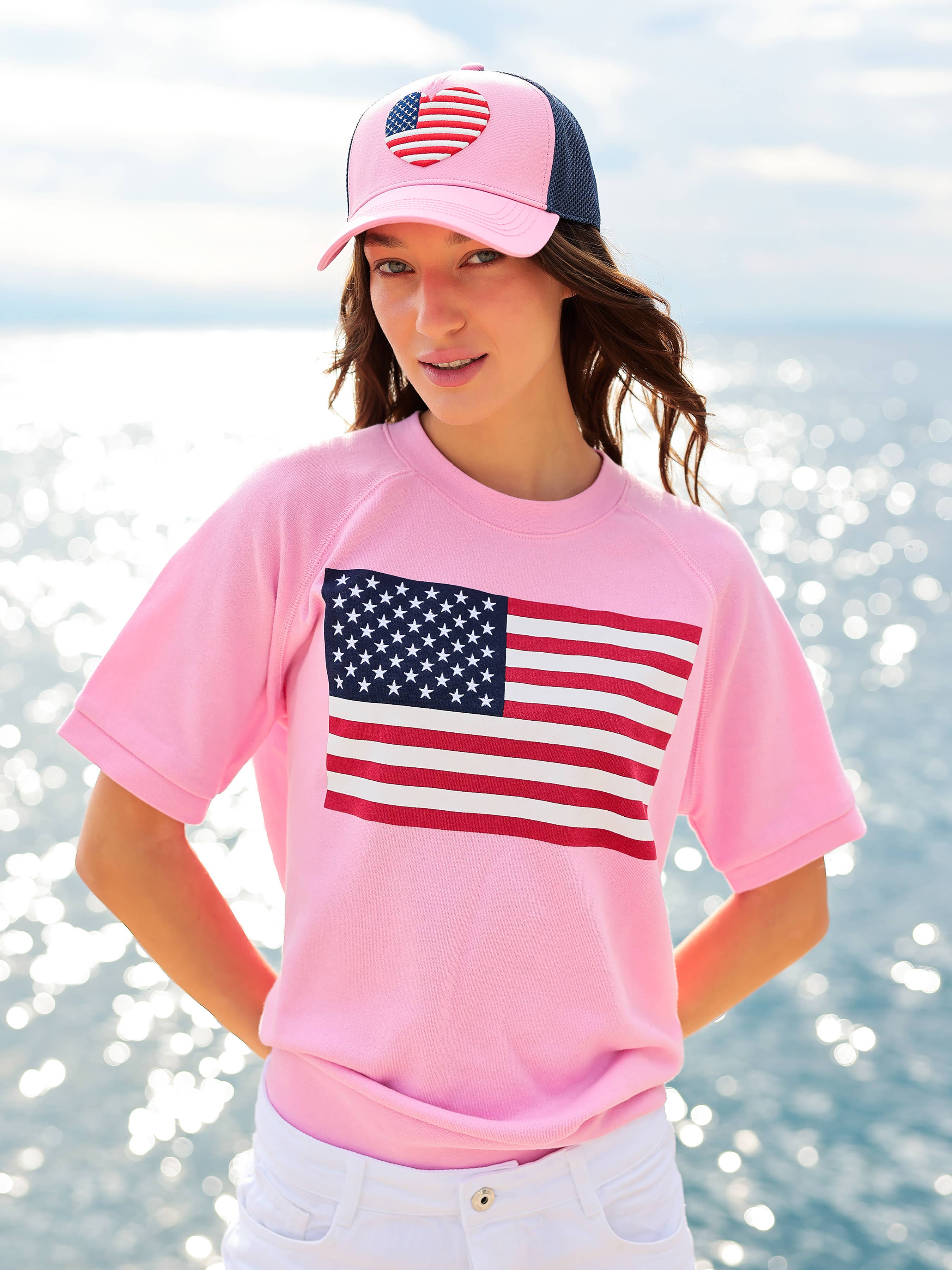 FLAG LIGHTWEIGHT SHORT SLEEVE SWEATSHIRT