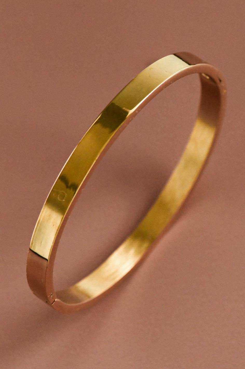 18K Gold Plated Waterproof Stainless Steel Simple Bangle