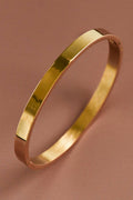 18K Gold Plated Waterproof Stainless Steel Simple Bangle