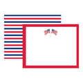AMERICAN FLAGS FLAT STATIONERY