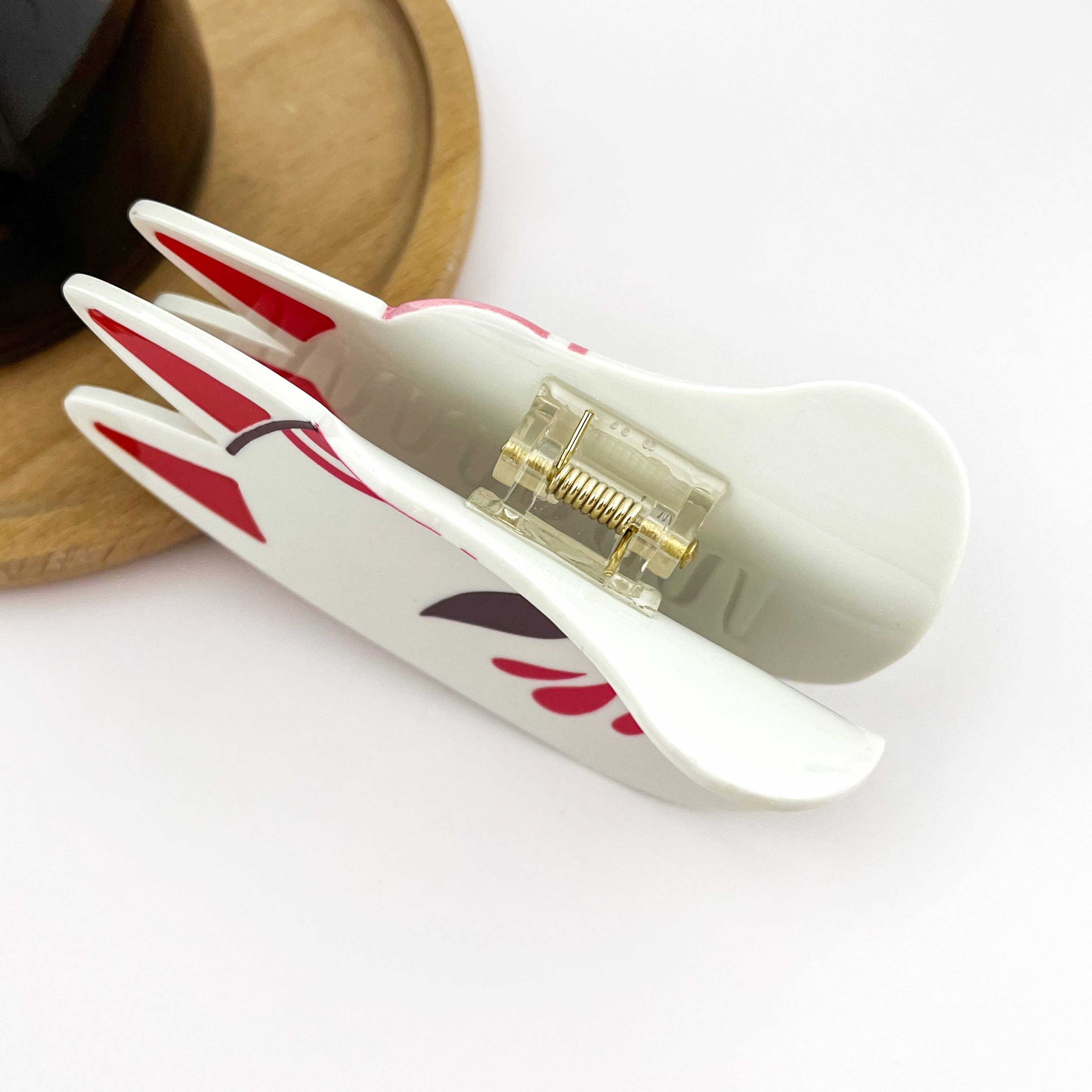 White Fox-Shaped Hair Claw Clip