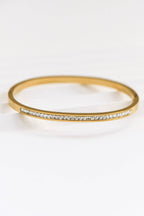 18K Gold Plated Waterproof Stainless Steel Tennis Bangle