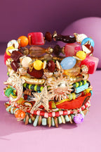 Boho Stretch and Stack Beaded Bracelet: Spring