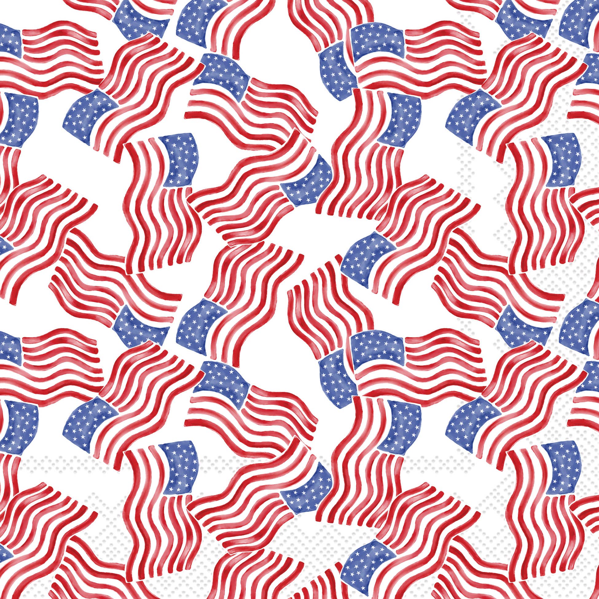 Paper Lunch Napkins 20 Ct Stars & Stripes Allover