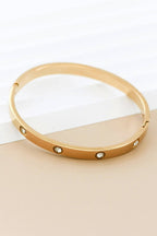 18K Gold Plated Waterproof Stainless Steel Dotted Bangle