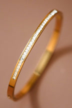 18K Gold Plated Waterproof Stainless Steel Tennis Bangle