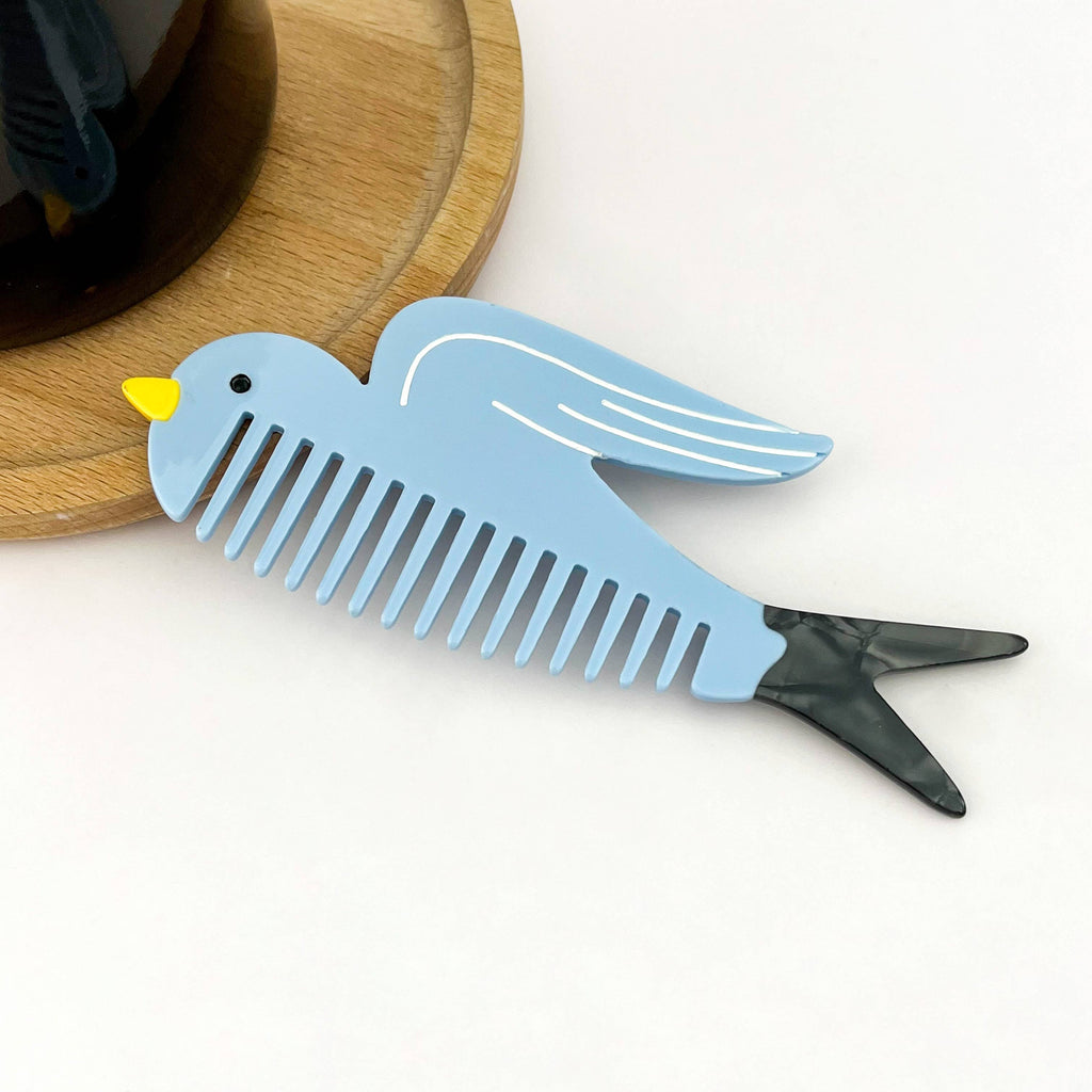 Acetate Bird-Shaped Hair Comb: Swallow