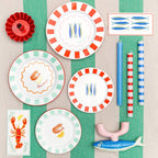 Green Stripe Cotton XL Tablecloth