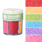 Natural Rainbow Sugar Sprinkle Jar - 6 Cell