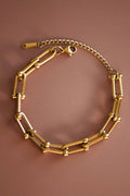 18K Gold Plated Waterproof Stainless Steel Clip Chain Bracelet
