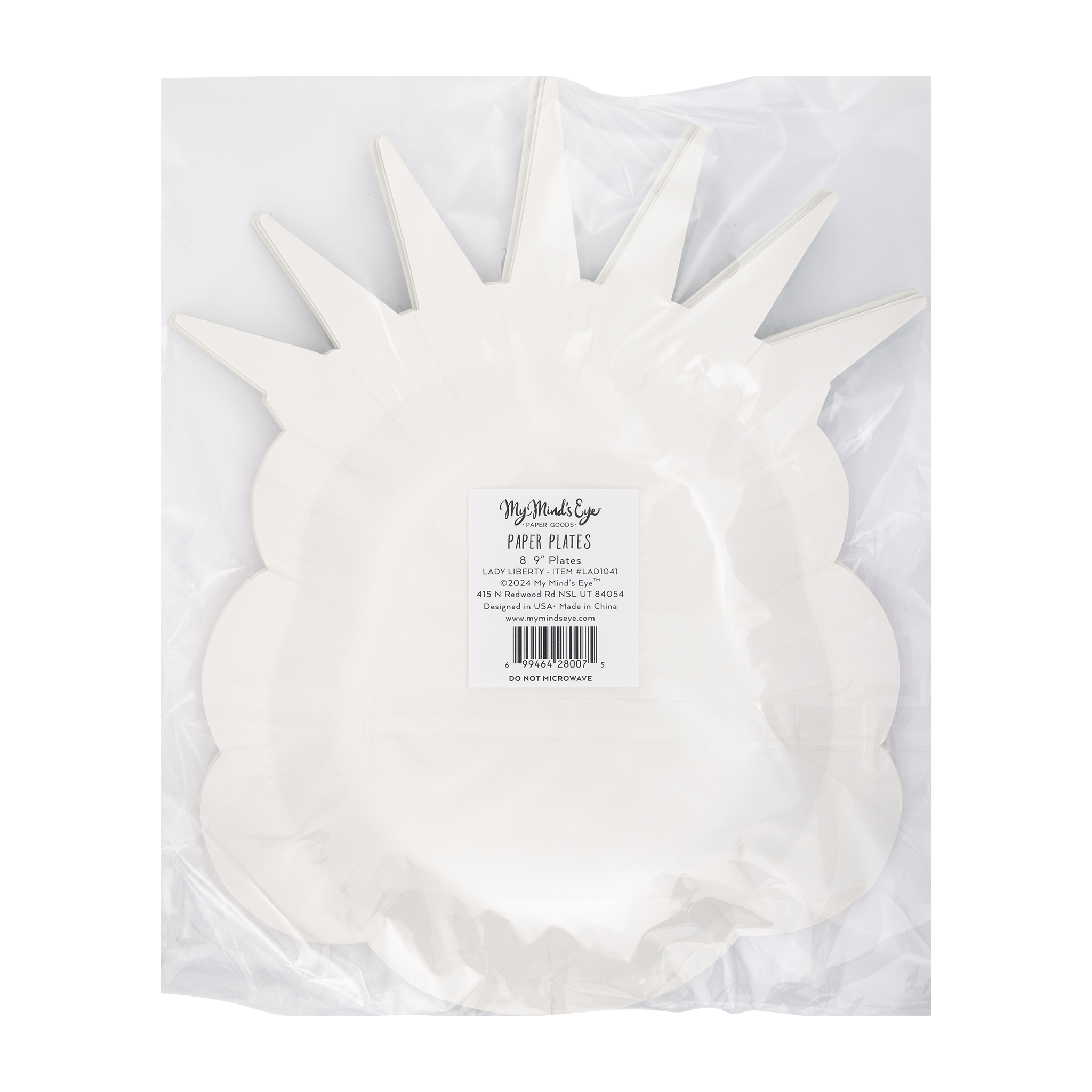 Lady Liberty Sunnies Shaped Paper Plate