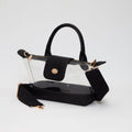 Game Day Stadium Satchel Clear Bag: Black