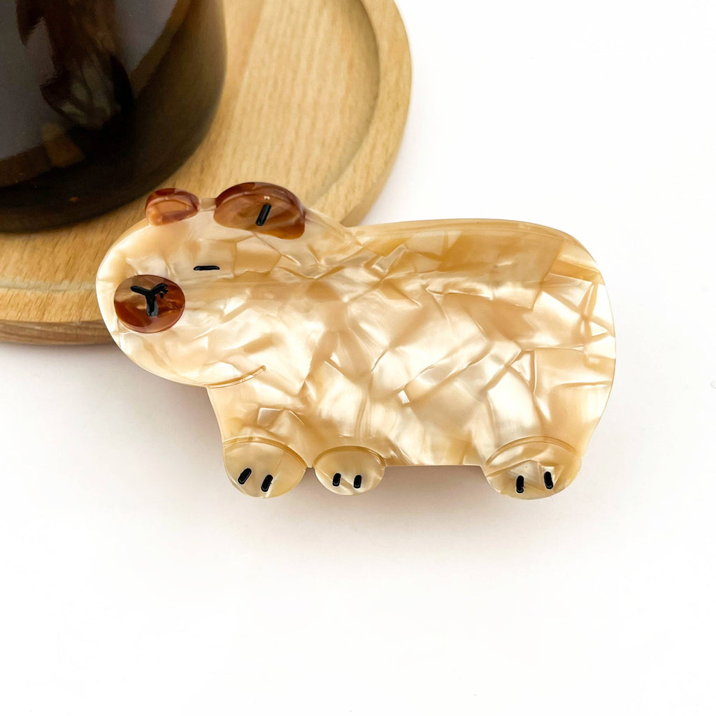 Animal Acetate Hair Claw Clip, Parrot, Capybara, Kangaroo: Woodpecker