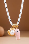 Seashell Charm Cord Necklace