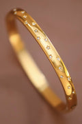 18K Gold Plated Waterproof Stainless Steel Polka Dot Bangle