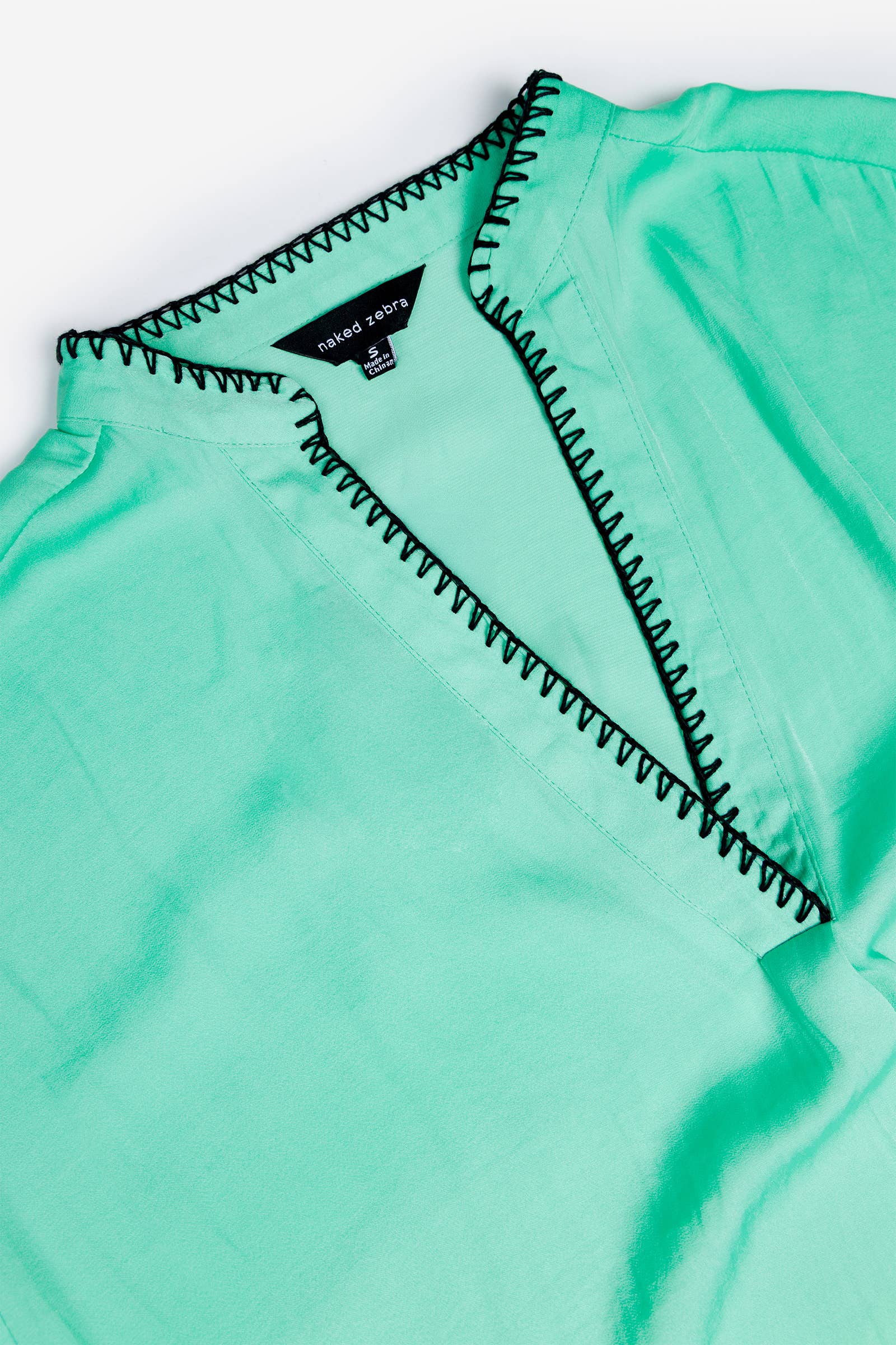 Whipstitch Drop Shoulder Regular Blouse: Sunflower / L