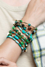 Multi Layered Natural Stone Bracelet Set: Hidden Valley