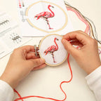 Mini Cross Stitch Embroidery Kit Flamingo arrives May 8