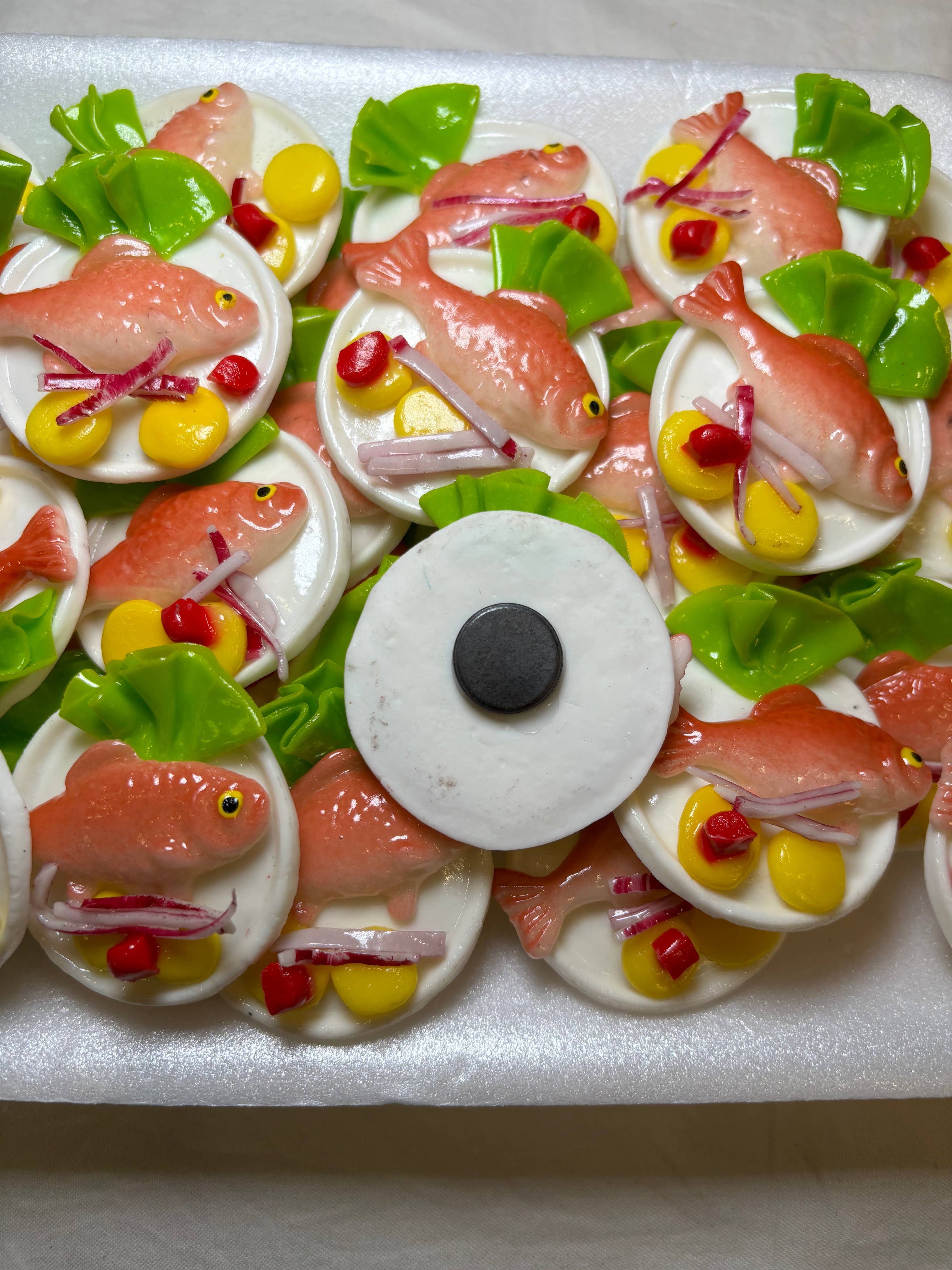 Fried Fish Plate Kitchen Magnet