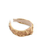 FAUX RAFFIA HEADBAND: TAN
