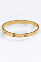 18K Gold Plated Waterproof Stainless Steel Dotted Bangle