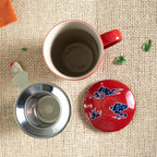 Oriental Dragon Design 15oz Tea Mugs with Lid and Infuser