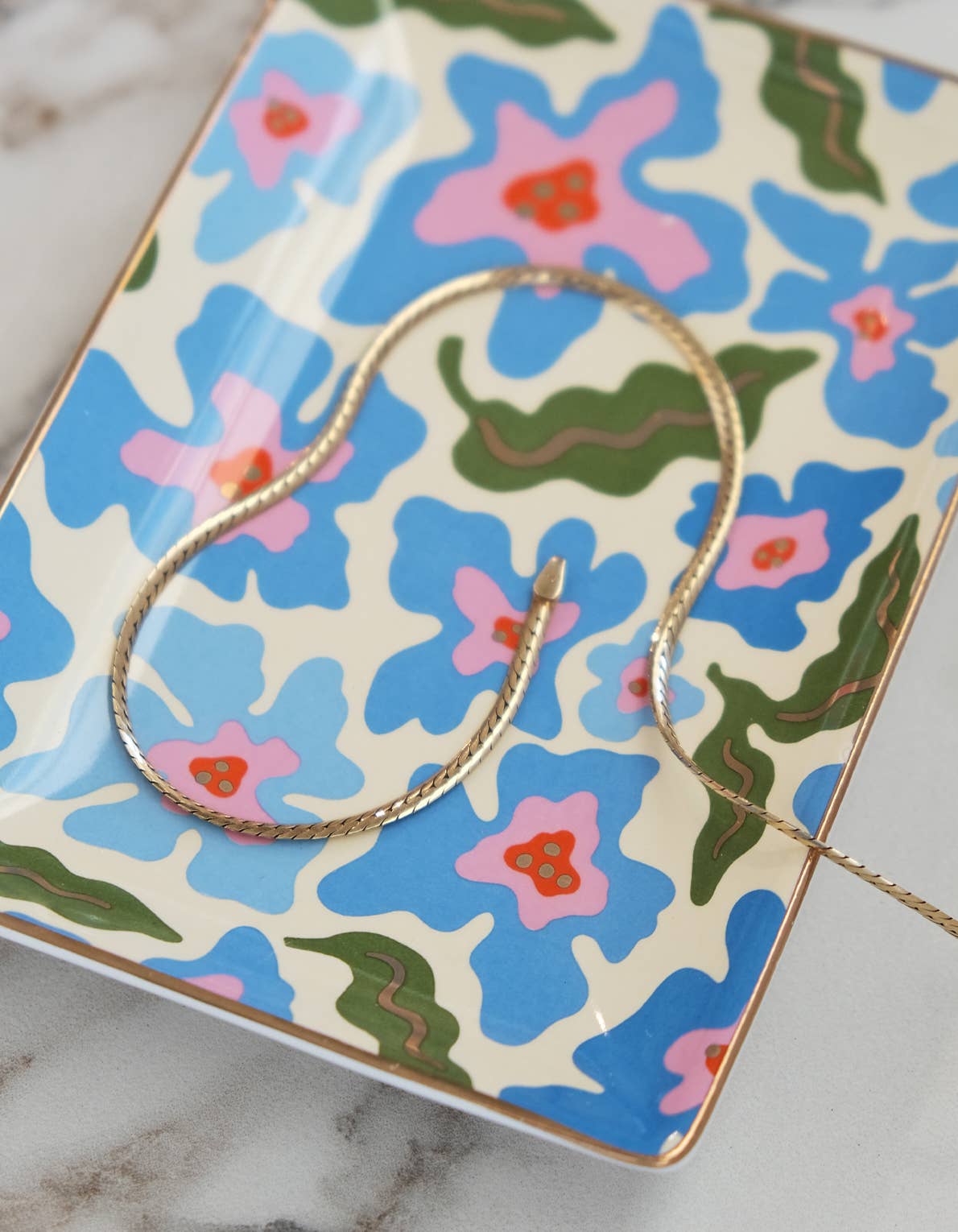 Porcelain Trinket Tray | Trippy Daisies