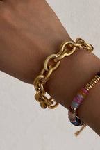 18K Gold Plated Stainless Steel Chunky Link Chain Bracelet