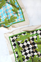 Alligator Patio Screen Printed Tea Towel  : Classic Black