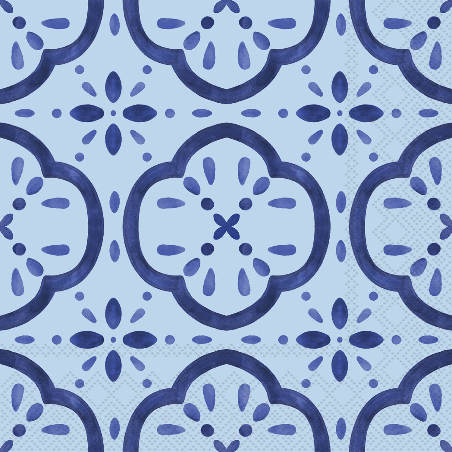 Paper Cocktail Napkins 20 Ct Amalfi Cucina Blue