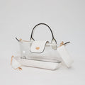 Game Day Stadium Satchel Clear Bag: White