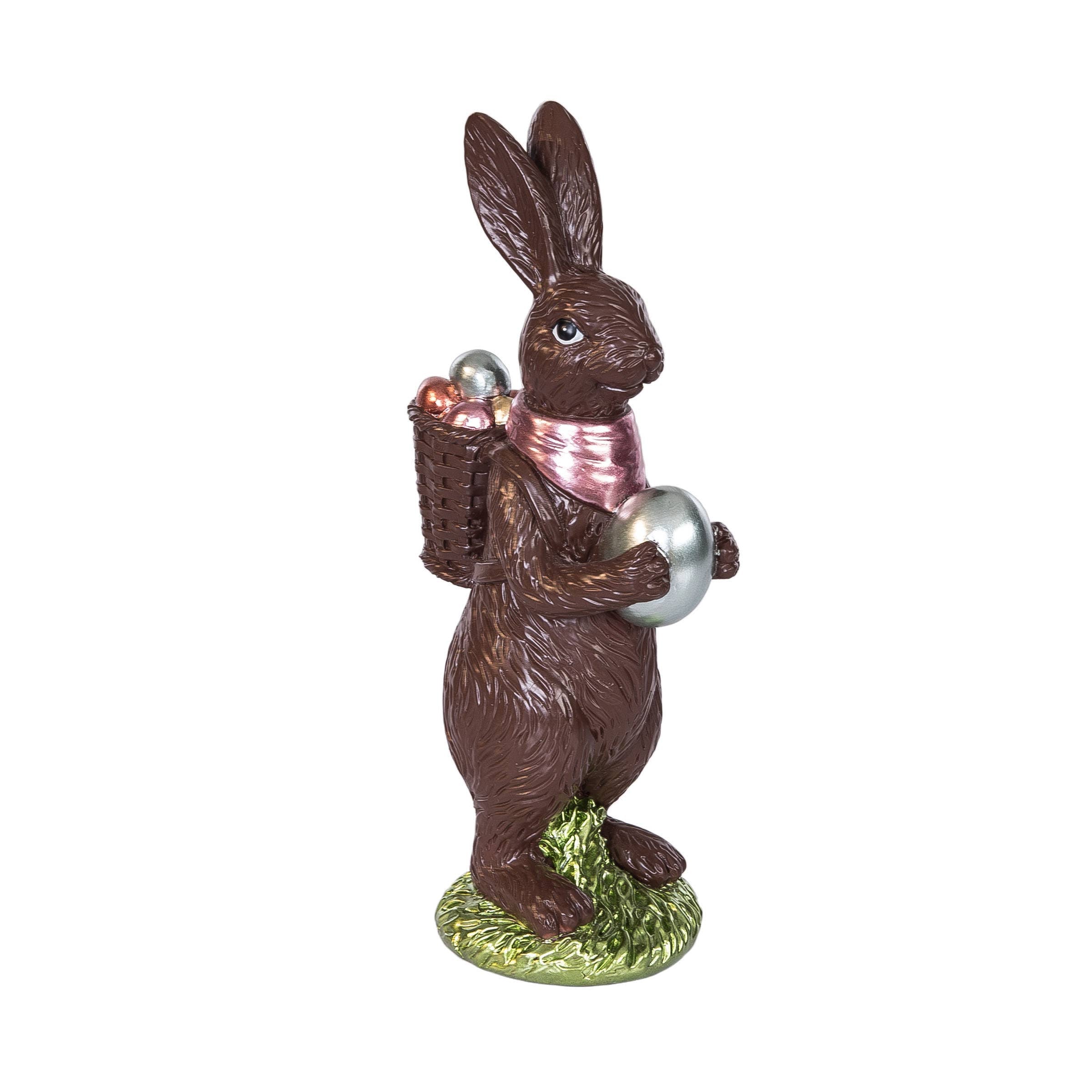 Easter Chocolate Bunny Large Egg Decorative Figurine