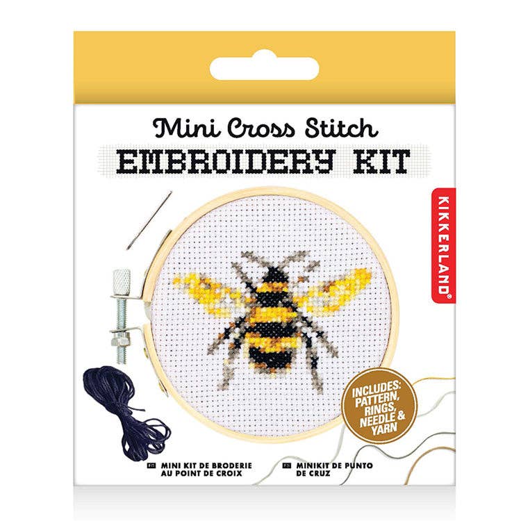 Bee Mini Cross Stitch Embroidery Kit arrives May 8