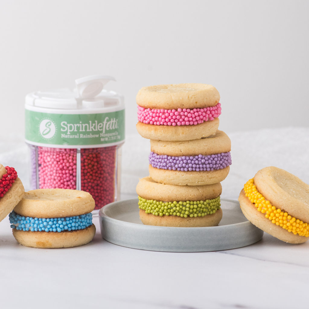 Natural Rainbow Nonpareils Sprinkle Jar - 6 Cell
