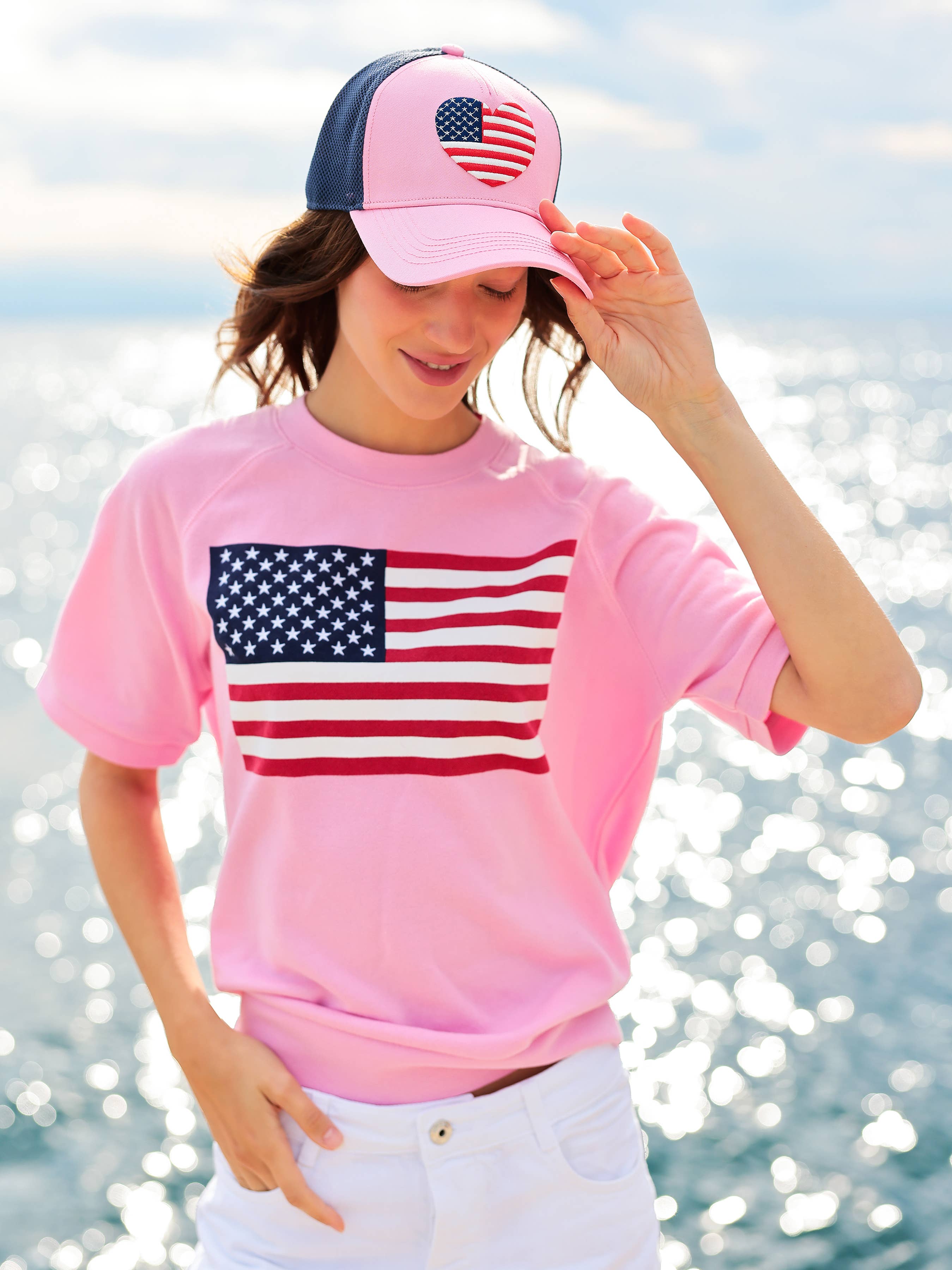 FLAG LIGHTWEIGHT SHORT SLEEVE SWEATSHIRT
