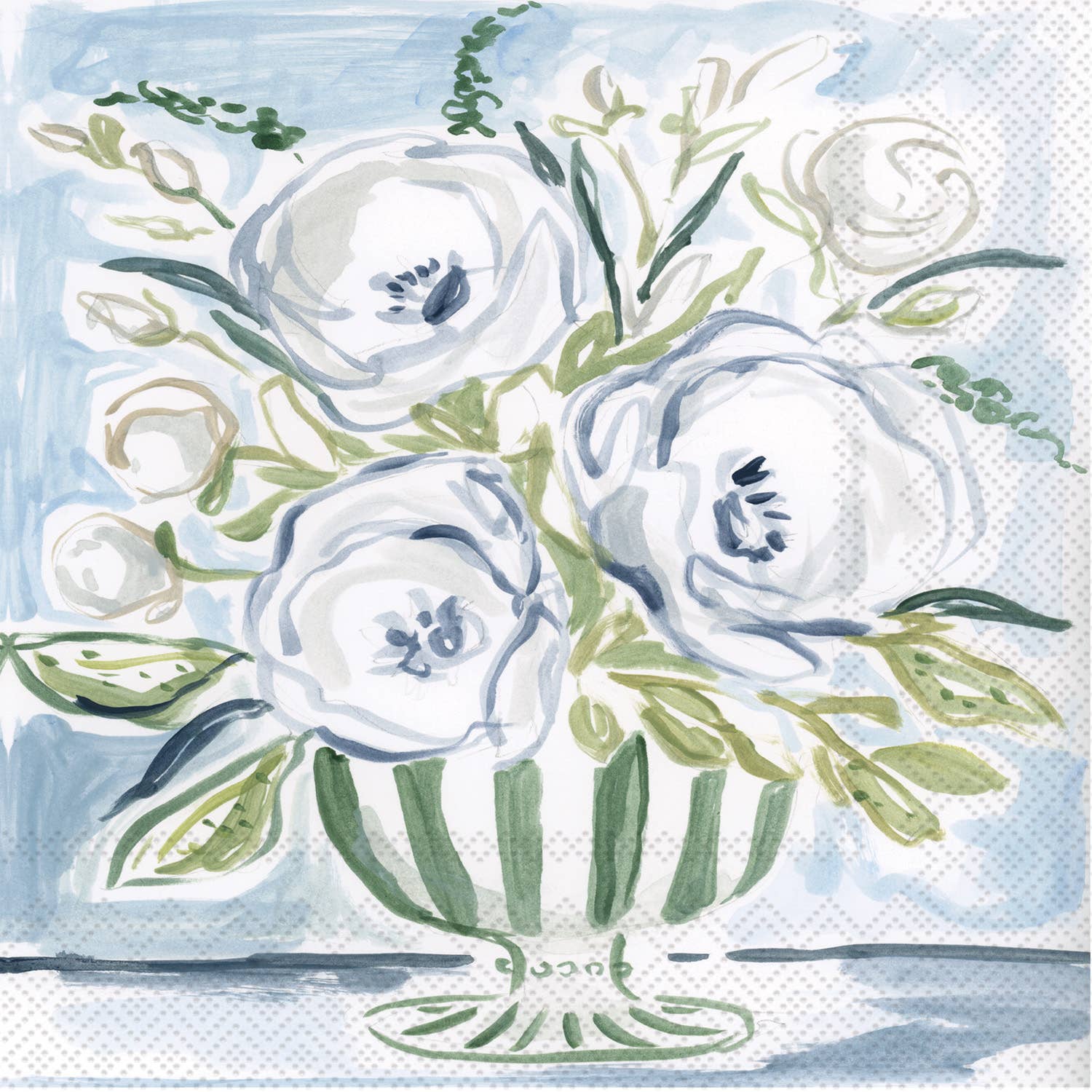 Paper Cocktail Napkins 20 Ct Floral Vase