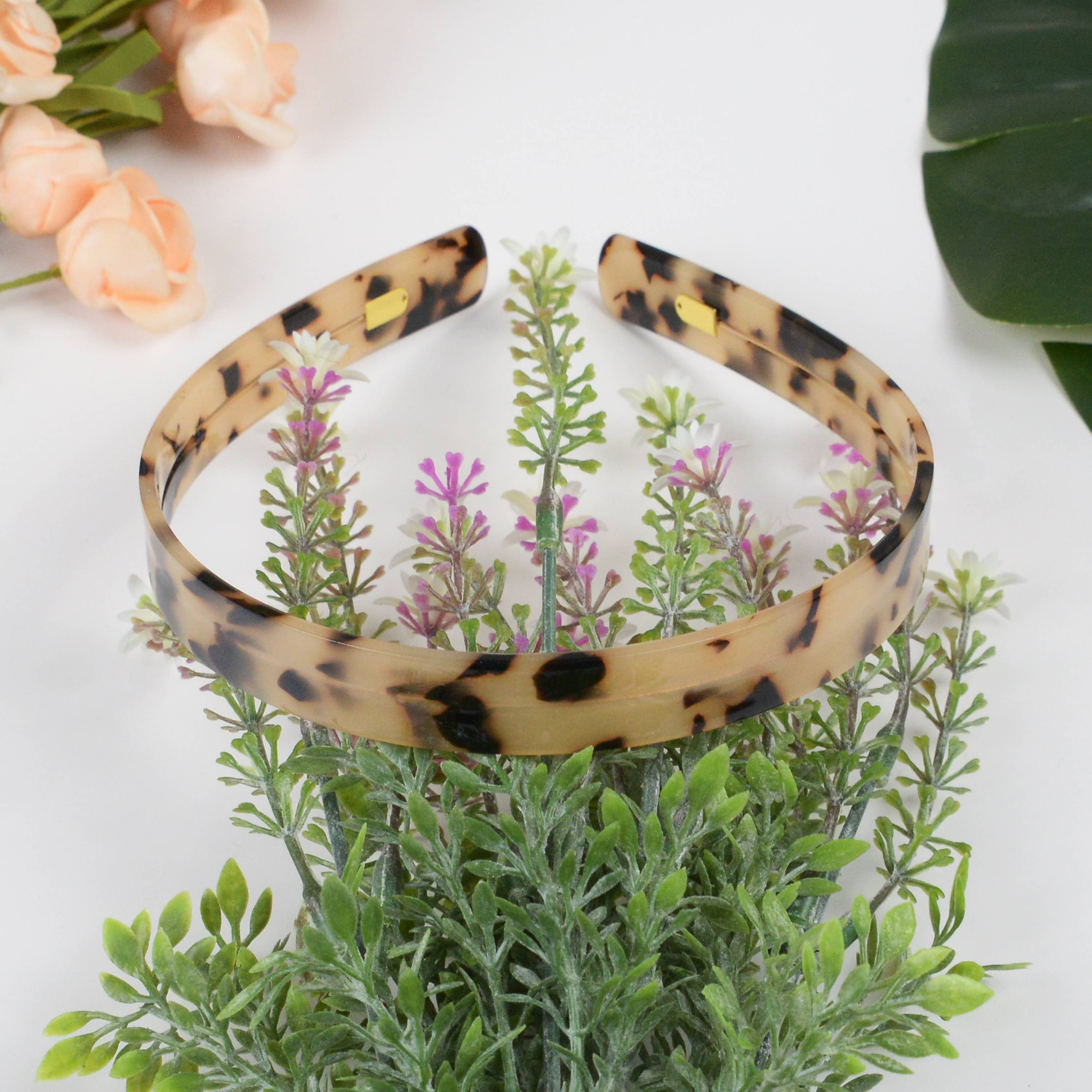 Acetate French Minimalist Headband: Brown