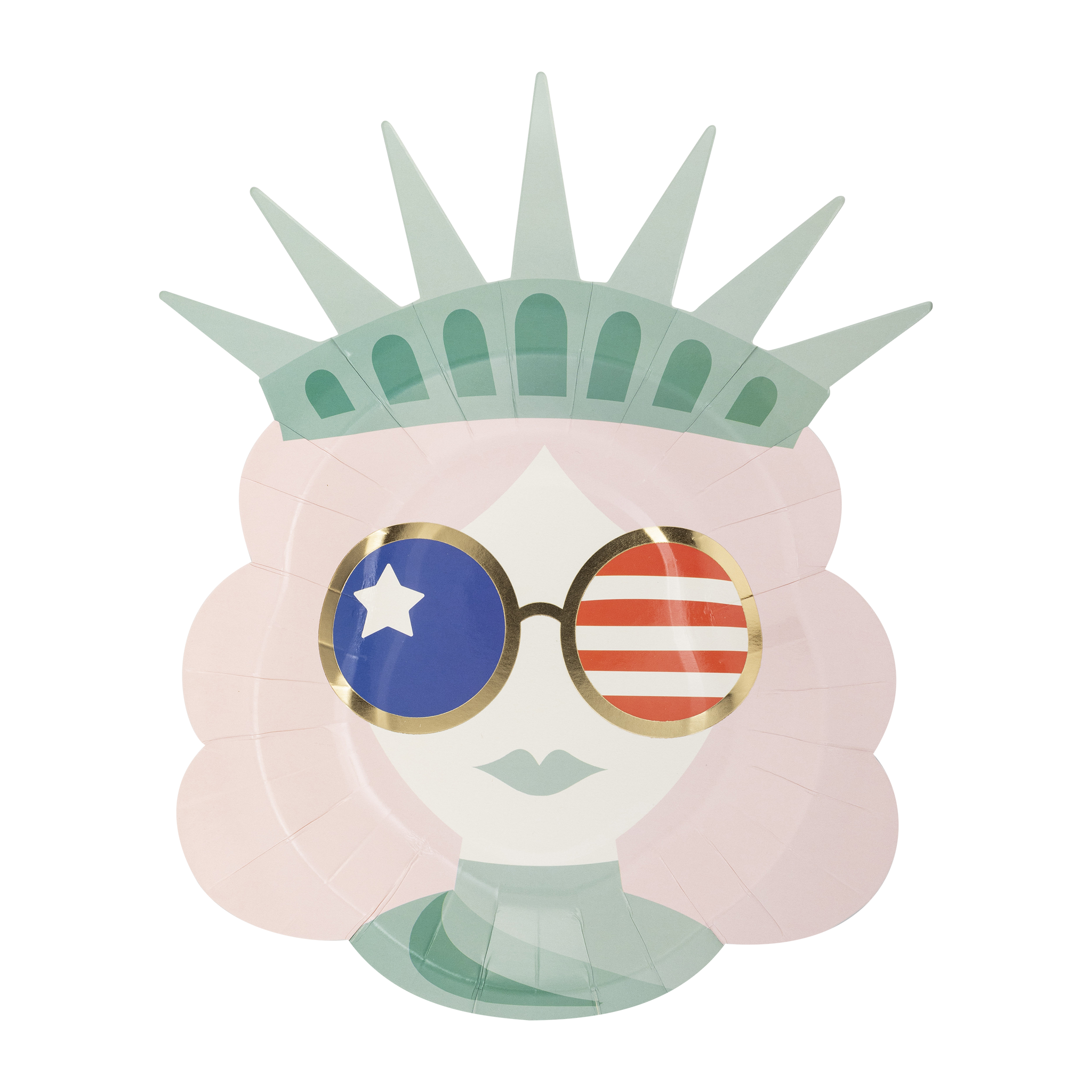 Lady Liberty Sunnies Shaped Paper Plate