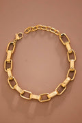 18K Gold Plated Waterproof Stainless Steel Chain Link Bracelet
