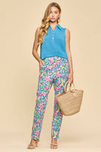 Sun-Protective, Lightweight Everyday Pants: NAVY MULTI