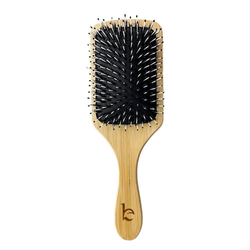 Hair Brush - Paddle Brush with Boar Bristles and Nylon Pins