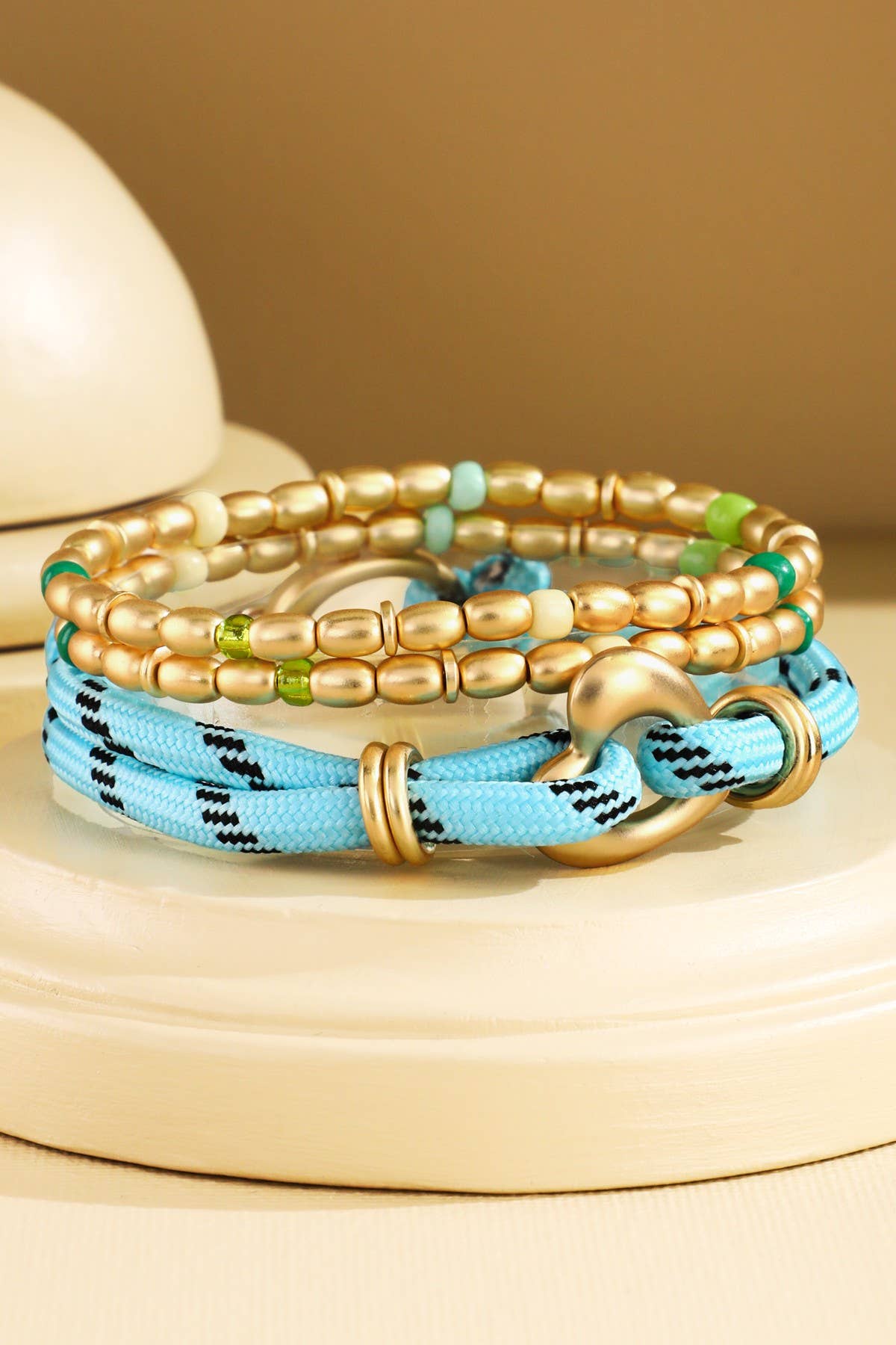 Harbor Knot Rope & Bead Bracelet Set