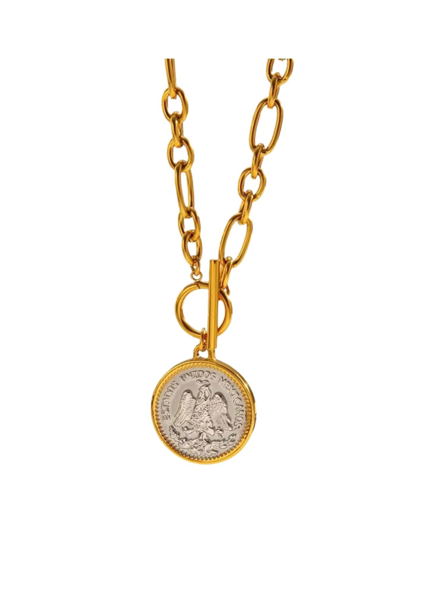 Ella Two Toned Coin Necklace