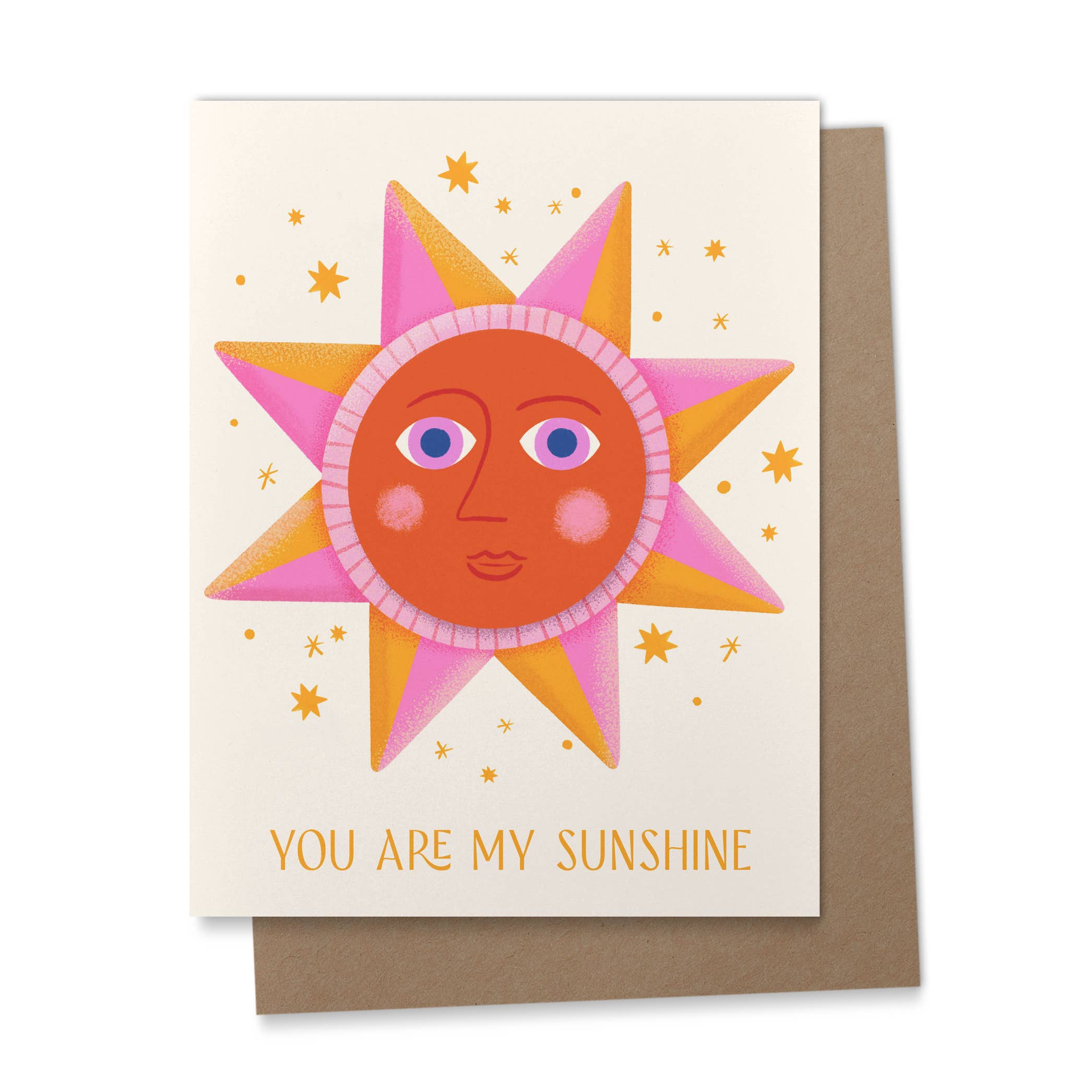 You Are My Sunshine Folk Art Greeting Card