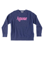 "AMOUR" SWEATSHIRT, NAVY: Navy / Medium